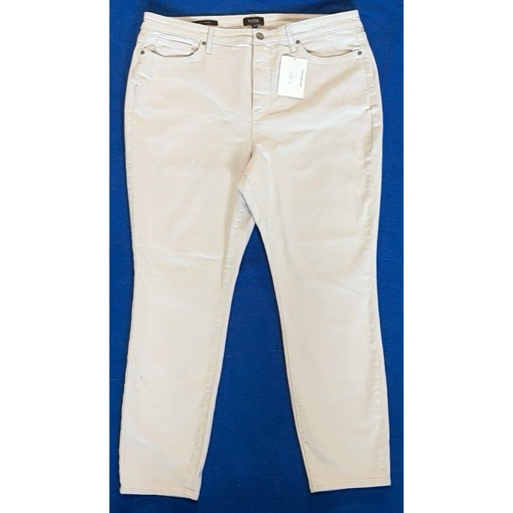 NWT NYDJ Ami Skinny Jeans Lift Tuck Cool Embrace White Size 16